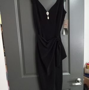 Betsy & Adam, black, vintage, size 6 gown